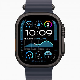 Apple Watch Ultra 2 GPS + Cellular, 49 мм, черный корпус из титана, ремешок Ocean цвета «Navy»