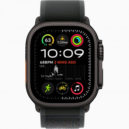 Apple Watch Ultra 2 GPS + Cellular, 49 мм, черный корпус из титана, ремешок Trail цвета «Black», размер M/L