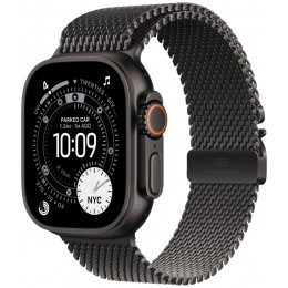 Apple Watch Ultra 3, 49 мм, Black Titanium Milanese Loop Black M