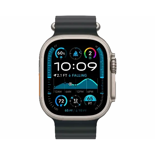Apple Watch Ultra 2 (2024) GPS + Cellular, 49 мм, корпус из титана, ремешок Ocean цвета «Black»